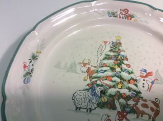 International China “Country Christmas” 8966 Set of 4 Dinner Plates 5