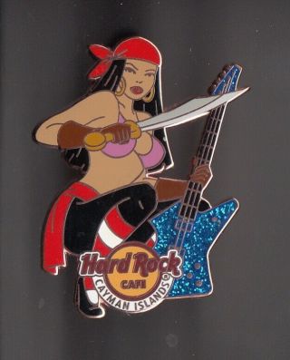 Hard Rock Cafe Pin: Cayman Islands Pirate Girl Le400