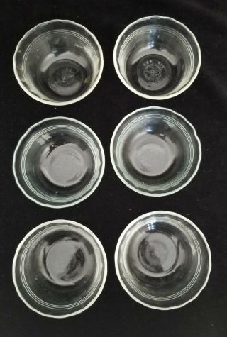 Vintage Pyrex 6 Oz.  Custard Cups Set Of 4 Clear Glass Made In Usa 463 Euc