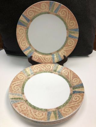 Set Of 6 Corelle By Corning Sand Art Dinner Plates 10.  25 "