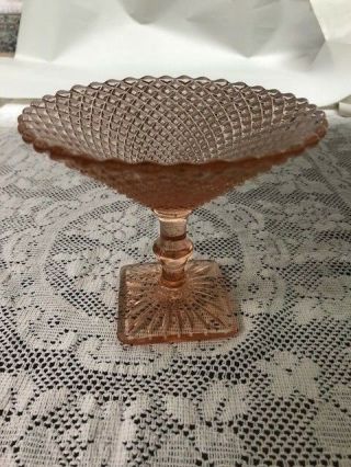 Pink Depression Glass Miss America Compote - Candy Dish - Anchor Hocking