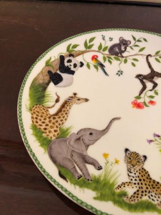 Vintage 1988 Lynn Chase CHASE jungle party African baby Animals dinner plate 7