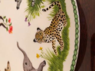 Vintage 1988 Lynn Chase CHASE jungle party African baby Animals dinner plate 8