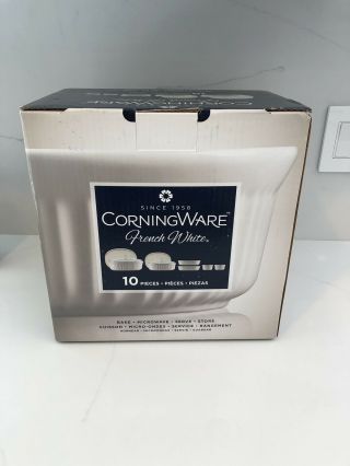 Classic - 10 - Piece Set Of Corning Ware French White