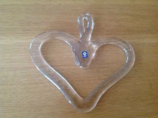 Bergdala Of Sweden Art Glass Heart Shape Or Angel.