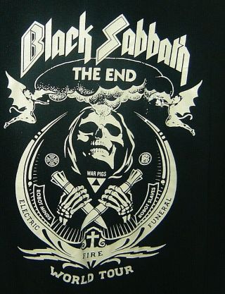 Black Sabbath T - Shirt Concert Tour Heavy Metal Rock The End Size Xl 2 - Sided 2016