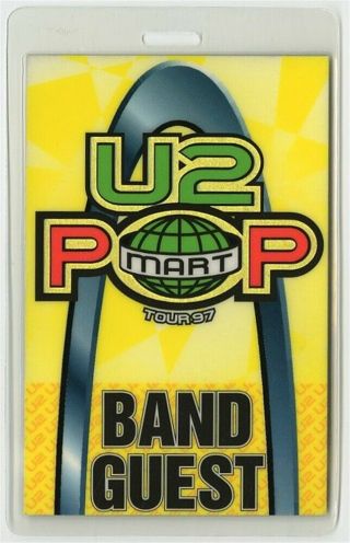 U2 Authentic 1997 Concert Laminated Backstage Pass Popmart Tour Band Guest