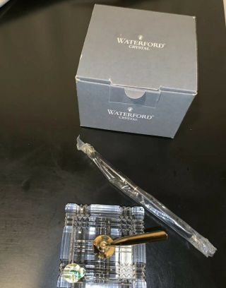 Waterford Crystal Pen Holder With Writing Pen Brand
