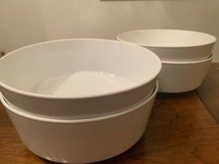 Centura By Corning Vintage White Serving Bowls (set Of 4)