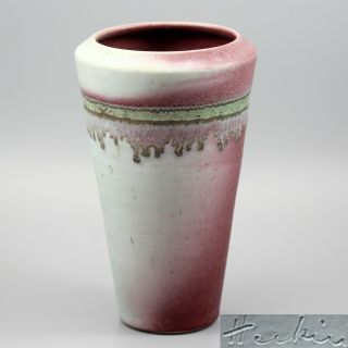 Daniel M Heekin Signed American Studio Art Pottery Vase Stoneware 9 " Tall,