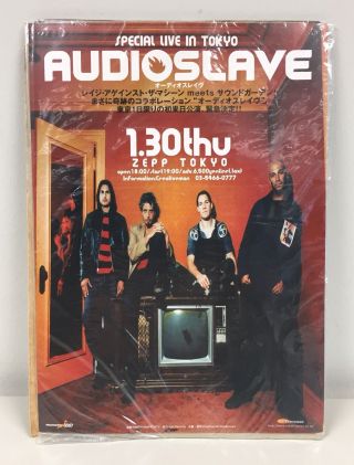 Audioslave " Live In Tokyo January 30,  2003 " Japan Mini Poster Chris Cornell Rare