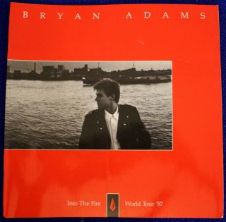Bryan Adams 1987 Concert Program Into The Fire Vintage World Music Tour Book Usa