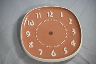 Mid - Century Mod Russel Wright Goldenspice Clockface Part White Clover Harkerware