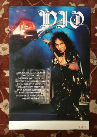 Dio Dream Evil Tour Rare Promotional Poster Black Sabbath