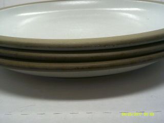 3 Edith Heath Ceramics 11&1/4 Inch Diameter Dinner Plates,  Sandalwood Matte Rim 2