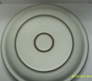 3 Edith Heath Ceramics 11&1/4 Inch Diameter Dinner Plates,  Sandalwood Matte Rim 4
