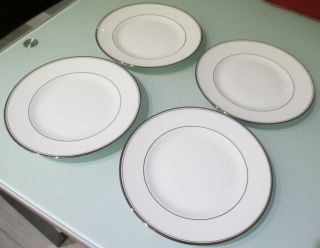 - Four Waterford Fine China - Kilbarry Platinum 8 " Salad Plates