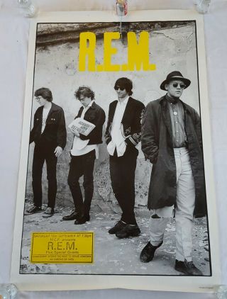 R.  E.  M.  Poster Huge 39x60 " Subway Giant Music Rem Concert England 90s (1995)