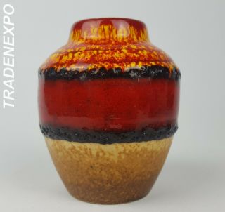 Vintage 1960 - 1970s Scheurich Keramik 550 - 10 Vase German Pottery Fat Lava Era