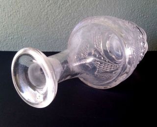 HORN OF PLENTY - ANTIQUE EAPG FLINT GLASS BAR BOTTLE / DECANTER 4