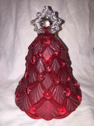 Mikasa Germany Winter Dreams Red Large Glass Dinner Bell -