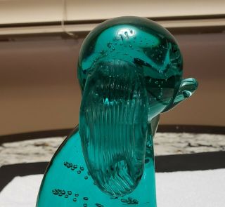 Vintage Medicine Hat Alberta Altaglass Green Dog Figurine 7 Inches High