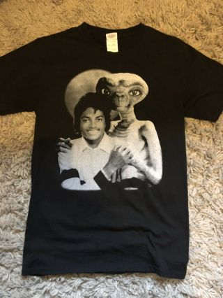 Mens Unisex Michael Jackson E.  T.  T Shirt Funny Size Small