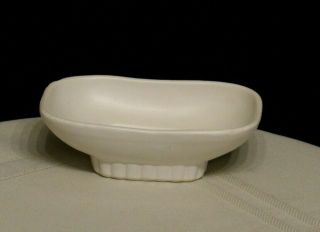 Mccoy Matte Ivory Shallow 7 " Planter Bulb Dish 1801 Pottery Bowl Vintage 1950s