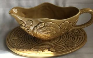 Sur La Table Gravy Boat And Plate Turkey Thanksgiving