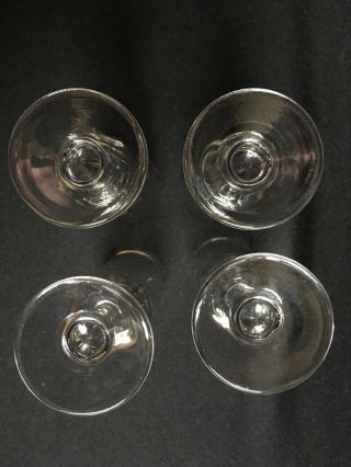 Set of 4 Mid Century Modern Atomic Gold Starburst Cordial Aperitif Glasses 4.  5” 5