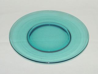 Set Of Six Perfect Vintage Elegant Azure Blue Luncheon/salad Plates