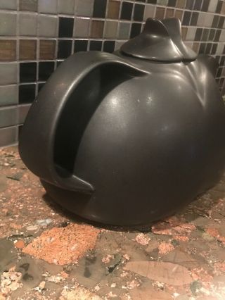 Peter Saenger Studio Pottery Matte Black Post Modern Contemporary Tea Pot 6