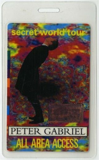 Peter Gabriel Authentic 1993 Concert Laminated Backstage Pass Secret World Tour