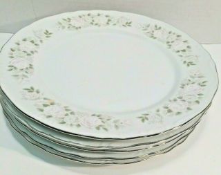Sheffield Fine China Classic 501 Berry Bowl Floral 10 " Dinner Plates 5 Plates - W