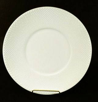 Crate & Barrel Tamiko Salad Plate (s) 9 1/4 " White Embossed Dots Near W/tag