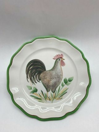 San Marco Italy Pottery Rooster Chicken Plate Hand Painted