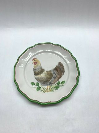 San Marco Italy Pottery Hen Chicken Plate Hand Painted