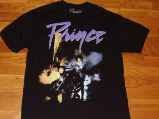 Prince Short Sleeve Black T - Shirt Mens Large