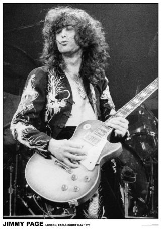 Led Zeppelin Jimmy Page Earls Court Poster