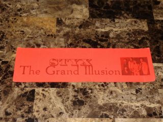 Styx Bumper Sticker Grand Illusion 1977 Tommy Shaw Dennis Deyoung