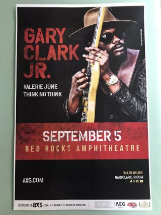 Gary Clark Jr.  11 " X 17 " Red Rocks Concert Poster