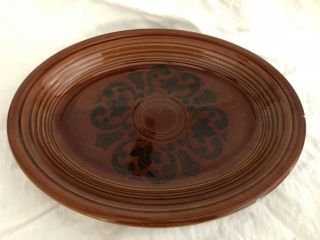 Sheffield Amberstone By Homer Laughlin 12 1/2 " Oval Platter