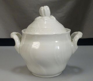 Vintage Richard Ginori White Porcelain Mini Sugar Bowl - 57458