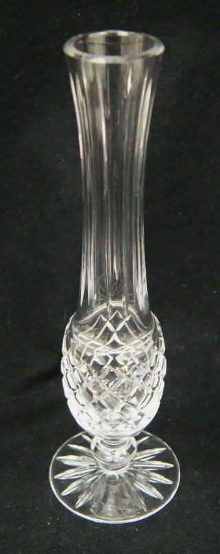 Waterford Crystal Footed Bud Vase Lismore 9 " Flower Etched Clear A9882