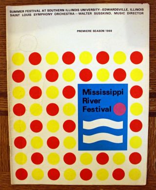 Rare Mississippi River Festival Program - Premiere Season 1969 - The Band,  Van Cli