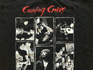 Rare Vintage Counting Crows Recovering The Satellites Tour 1996 T Shirt Xl