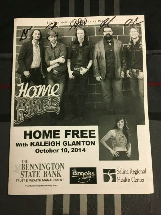 Home Vocal Band Country Music Concert Program Autograph / Signature