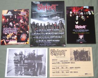 Slipknot Japan Promo Handbill & Flyer X 5 Set All Mini Poster Leaflet