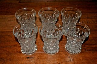Set Of 6 Vintage Fostoria American Juice Glasses Tumblers