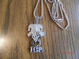 Icp " Carnival Of Carnage " Polished Stainless Steel Pendant W/30 Inch Ball Chain
